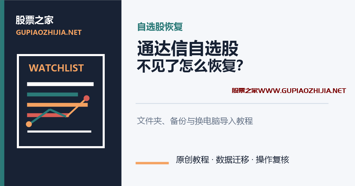 通达信自选股不见了怎么恢复，文件夹、备份与换电脑导入教程封面