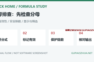 通达信公式除零怎么办?分母保护、无效值与异常结果排查